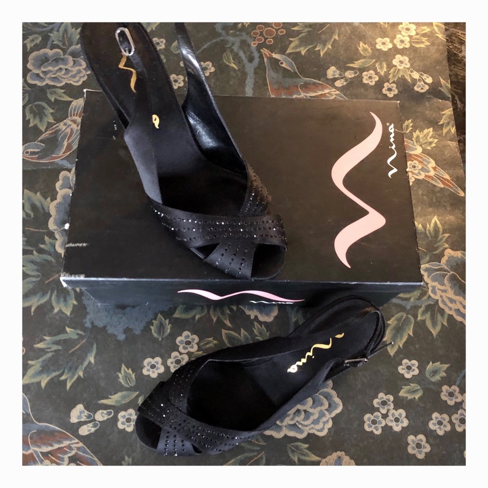 👠 NINA “Camille” Slingback Peep-Toe Sandals👠 - Picture 7 of 8